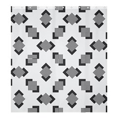 Black White Minimal Art Shower Curtain 66  X 72  (large)  by designsbymallika
