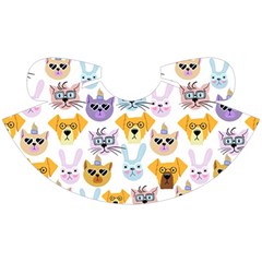 Funny Animal Faces With Glasses On A White Background A-line Pocket Skirt by SychEva