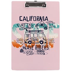 California Surfer Van A4 Clipboard by walala