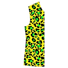 Yellow And Green, Neon Leopard Spots Pattern Kids  Double Breasted Button Coat by Casemiro