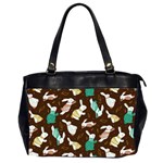 Easter rabbit pattern Oversize Office Handbag (2 Sides)