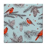 Christmas birds Tile Coaster