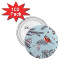 Christmas birds 1.75  Buttons (100 pack) 
