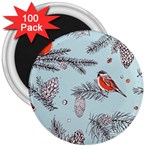 Christmas birds 3  Magnets (100 pack)