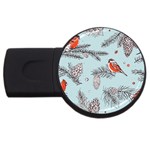 Christmas birds USB Flash Drive Round (2 GB)