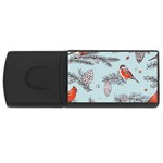 Christmas birds Rectangular USB Flash Drive