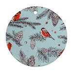 Christmas birds Round Ornament (Two Sides)