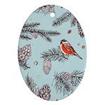 Christmas birds Oval Ornament (Two Sides)