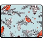 Christmas birds Fleece Blanket (Medium) 
