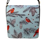 Christmas birds Flap Closure Messenger Bag (L)
