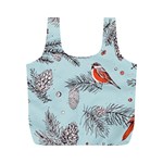 Christmas birds Full Print Recycle Bag (M)