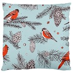 Christmas birds Large Flano Cushion Case (One Side)