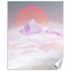 Mountain Sunset Above Clouds Canvas 11  X 14  (unframed) by blueagate1