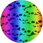 Rainbow Skull Collection UV Print Round Tile Coaster