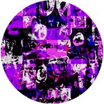 Purple Graffiti UV Print Round Tile Coaster