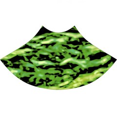 Green  Waves Abstract Series No11 Perfect Length Midi Skirt by DimitriosArt