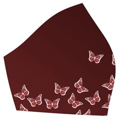 Red Gradient Butterflies Pattern, Nature Theme Vintage Style Bikini Top And Skirt Set  by Casemiro