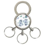 Floral pattern 3-Ring Key Chain