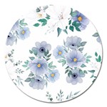 Floral pattern Magnet 5  (Round)