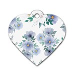Floral pattern Dog Tag Heart (One Side)