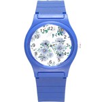 Floral pattern Round Plastic Sport Watch (S)