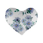 Floral pattern Standard 16  Premium Heart Shape Cushions