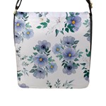 Floral pattern Flap Closure Messenger Bag (L)