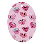 Emoji Heart Oval Ornament (Two Sides)