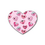 Emoji Heart Rubber Coaster (Heart)