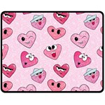 Emoji Heart Fleece Blanket (Medium) 