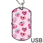 Emoji Heart Dog Tag USB Flash (Two Sides)