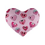 Emoji Heart Standard 16  Premium Heart Shape Cushions