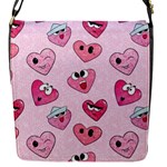 Emoji Heart Flap Closure Messenger Bag (S)