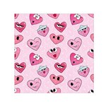 Emoji Heart Small Satin Scarf (Square)