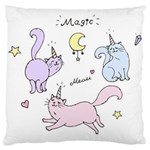  Cute unicorn cats Large Cushion Case (Two Sides)