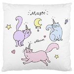  Cute unicorn cats Large Flano Cushion Case (Two Sides)