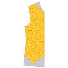 Hexagons Yellow Honeycomb Hive Bee Hive Pattern Kids  Double Breasted Button Coat by artworkshop