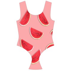 Water Melon Red Off Shoulder Velour Bodysuit  by nate14shop