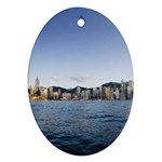 HK harbour Oval Ornament (Two Sides) Front