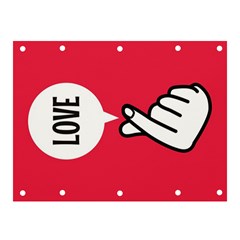 Finger Heart Love Banner And Sign 5  X 3  by NiOng