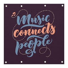 Music Connects People Banner And Sign 3  X 3  by NiOng