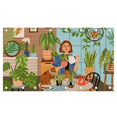 Crazy Plant Lady At Greenhouse  Banner And Sign 7  X 4  by NiOng