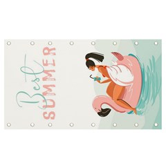 Summer Pink Lamingo Float Ocean Banner And Sign 7  X 4  by NiOng