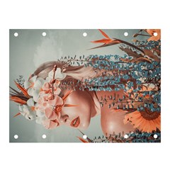 Woman With Flowers Banner And Sign 5  X 3  by NiOng