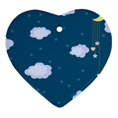 Clouds Heart Ornament (two Sides)