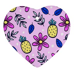Flowers Purple Ornament (heart)