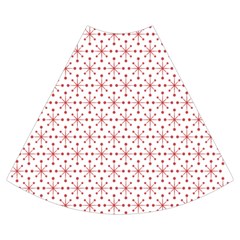 Pattern Christmas Pattern Red Stars Kids  Flared Maxi Skirt by Sapixe