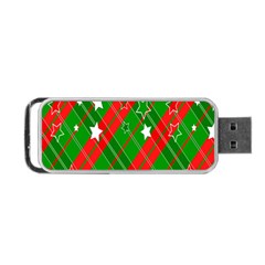 Background-green Red Star Portable Usb Flash (one Side) by nateshop