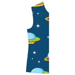 Seamless Pattern Ufo With Star Space Galaxy Background Kids  Double Breasted Button Coat by Wegoenart