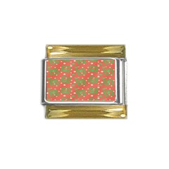 Christmas Textur Gold Trim Italian Charm (9mm) by artworkshop
